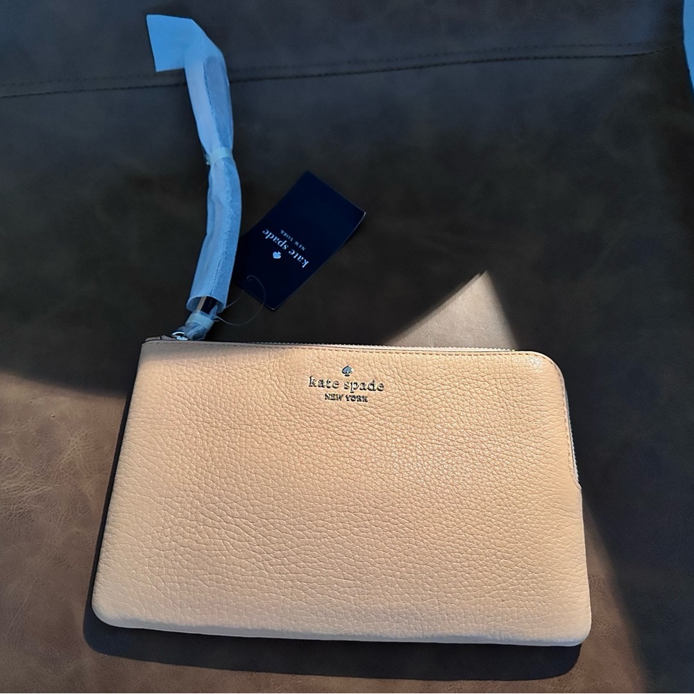 Kate Spade Light Tan Leather Pouch
